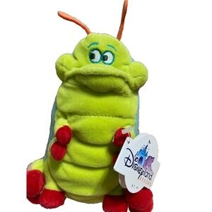 Vintage Disneyland Resort (2004)- Heimlich Plushie (A Bug's Life)- Tag Attached